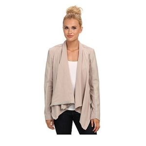 Blank NYC Draped Vegan Leather and Ponte Jacket in